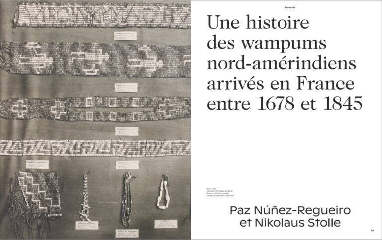 Une histoire des wampums nord-amérindiens arrivés en France entre 1678 et 1845 de Paz NÚÑEZ-REGUEIRO et Nikolaus STOLLE