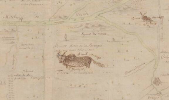 Croyan - Carte de la nouvelle découverte que les RR. Pères Jésuites ont fait... (c.1673)   Jacques Marquette