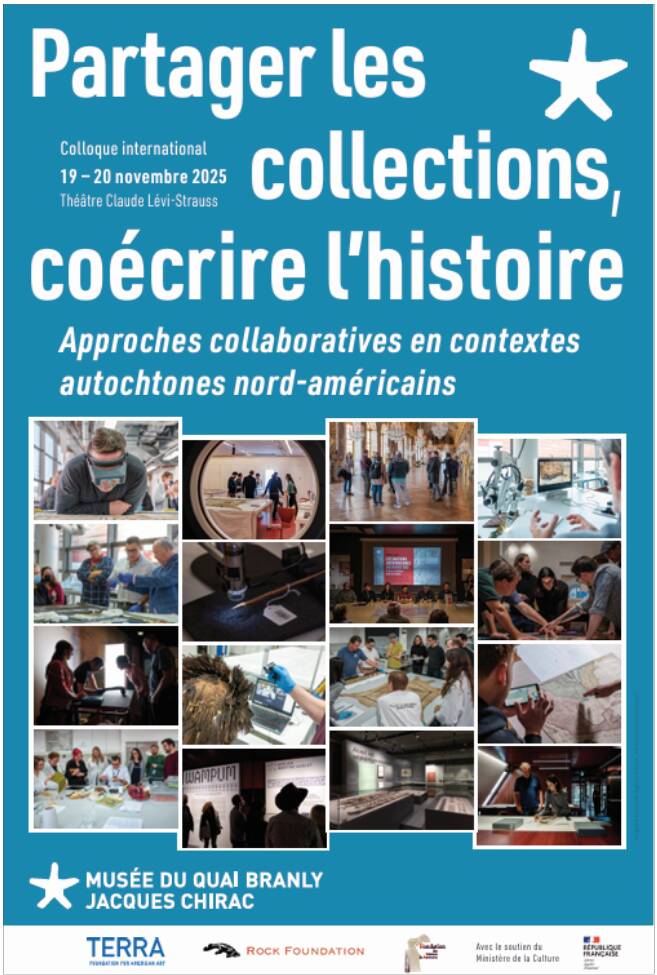 affiche de l'expsoition « Wampum : perles de diplomatie » au musée McCord Stewart Montréal (2023-2024)