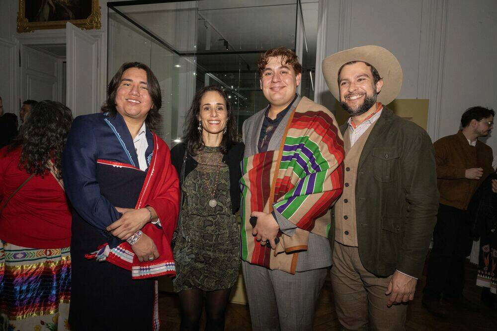 Vernissage de l'exposition « 1725. Des alliés amériendiens à la cours de Louis XV» à Versailles - Paz Nuñez-Regueiro, Everett BANDY et Leandro Varison