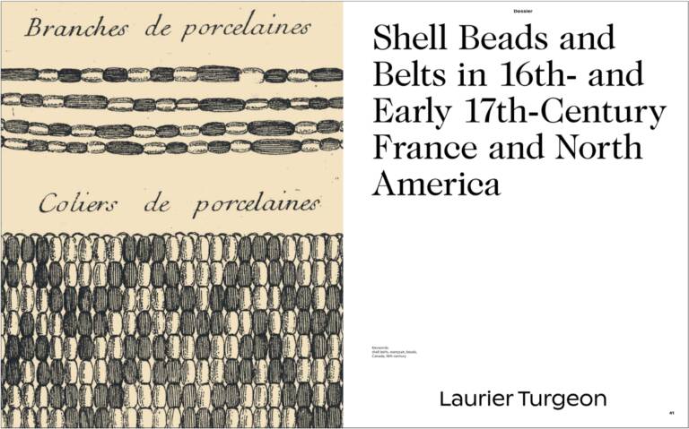 Perles et colliers en coquillage en France et en Amérique du Nord au XVIème siècle et au début du XVIIème siècle de Laurier TURGEON