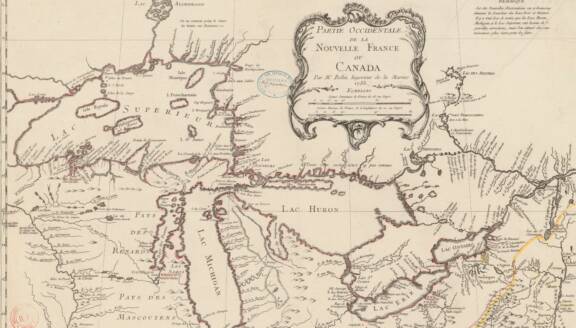 Croyan - Carte de la Partie occidentale de la Nouvelle France ou Canada (1755)  Jacques-Nicolas Bellin