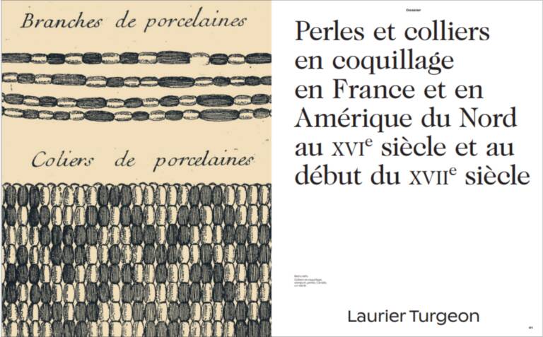 Perles et colliers en coquillage en France et en Amérique du Nord au XVIème siècle et au début du XVIIème siècle de Laurier TURGEON