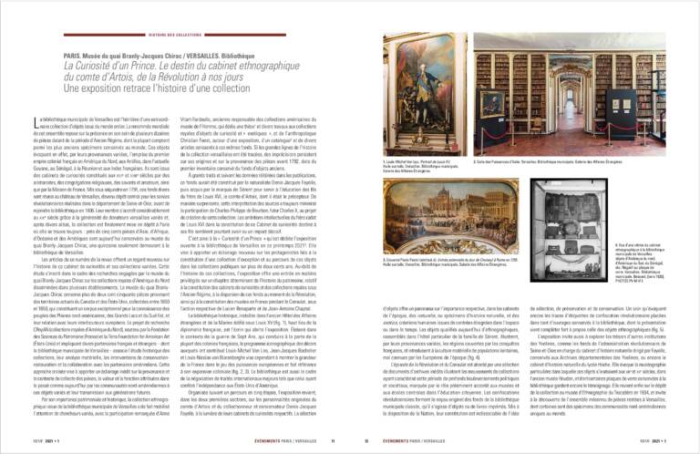 La curiosité d'un Prince. Le destin du cabinet ethnographique du compte d'Artois, de la Révoluton à nos jours. Une exposition retrace l'histoire d'une collection de Jennifer P. BYRAM, Vincent HAEGELE, Paz NÚÑEZ-REGUEIRO, Cady SHAW et Nikolaus STOLLE