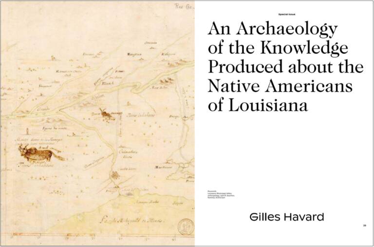 An Archaeology of the Knowledge Produced about the Native American Peoples of Louisiana of Gilles HAVARD