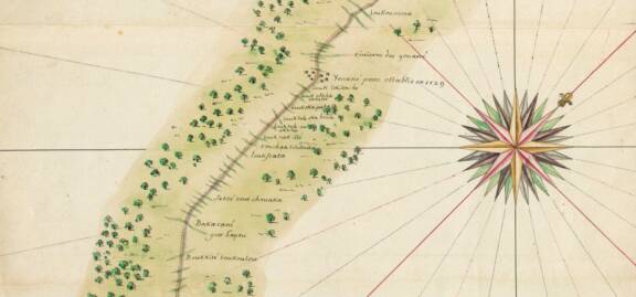 Croyan - Carte du chemin du fort de la Mobille aux villages des Tchaktas… (1732) Louis Joseph Guillaume Régis du Roullet 